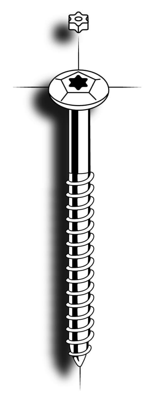 Bild von Holzschraube mit Dübel