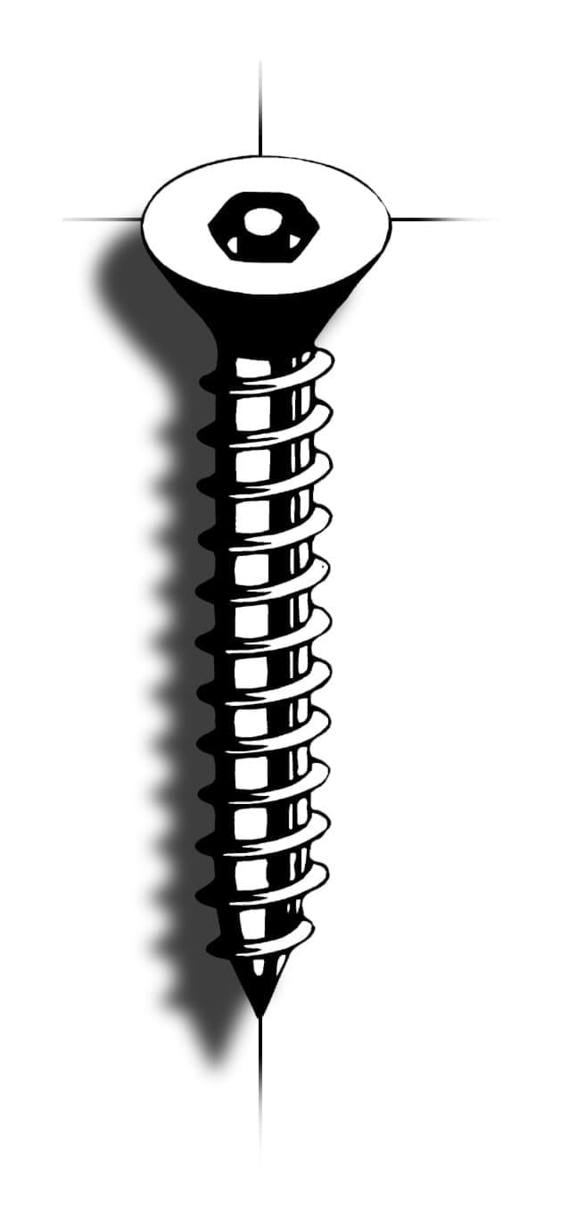 Picture of Self tapping sheet metal screw | Hex Pin | flathead